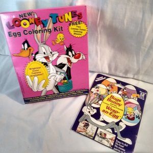 Vintage Looney Tunes Easter Egg decorating colors and wraps - qty 2